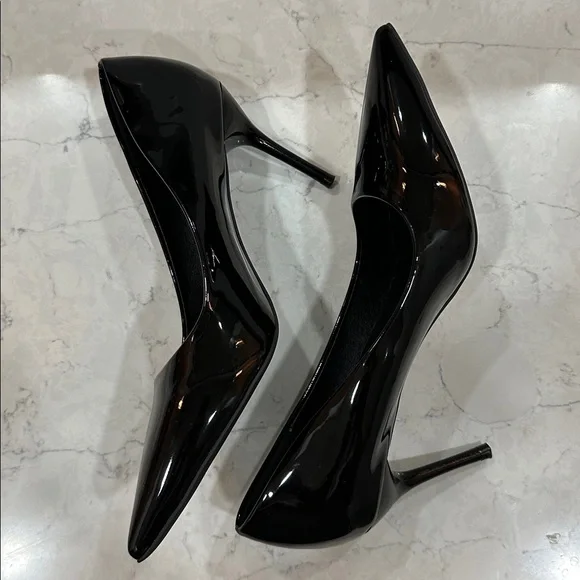 Black Patent Leather Stiletto Heels size 9/41 - Picture 6 of 8